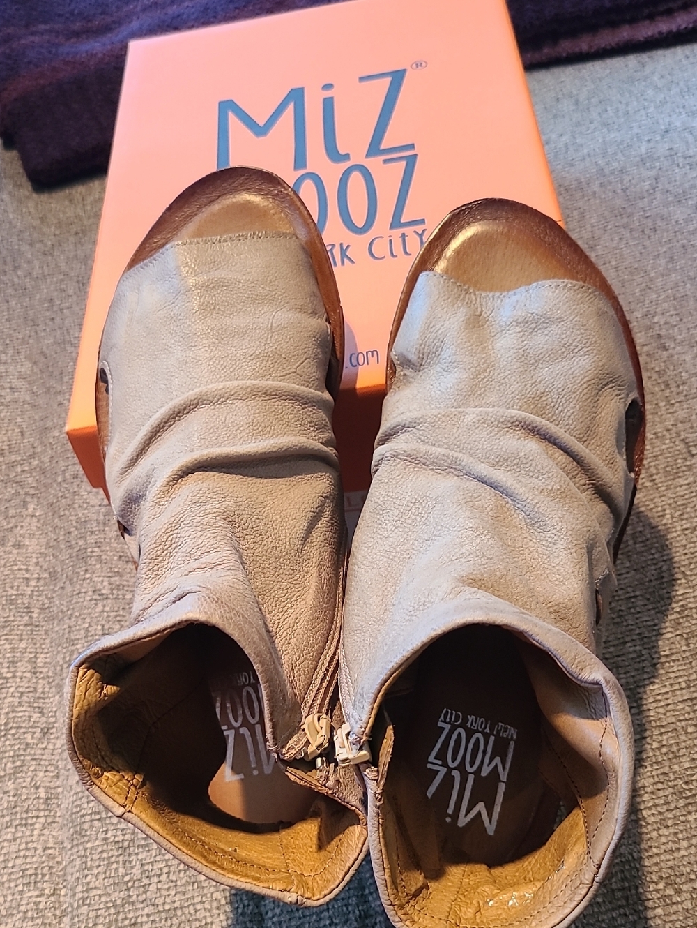 Miz Mooz Taupe Women's Open-Toe Leather Sandal Size EU 40 = USA 9-9.5 - Picture 10 of 10